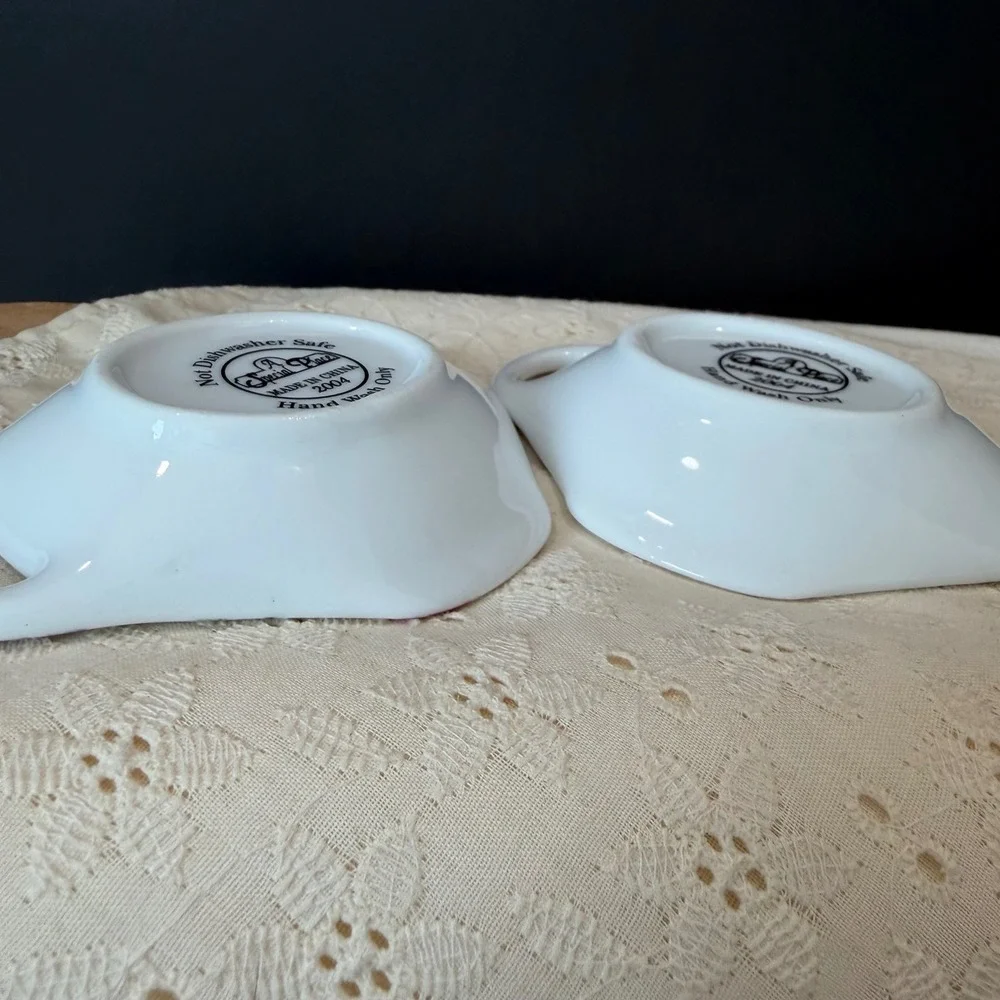 A‎ Special Place Floral Teapot Tea Bag Rest Set of 2 Ceramic Butterfly